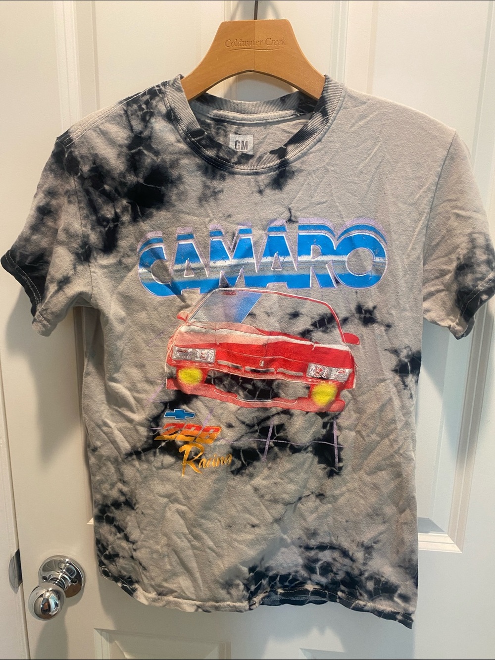 Camaro Graphic Tie-Dye Short Sleeve Tee - Gray/Black